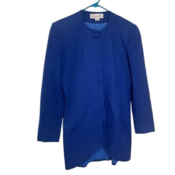 Christian Dior Vintage Longline Blazer - Blue, size 4